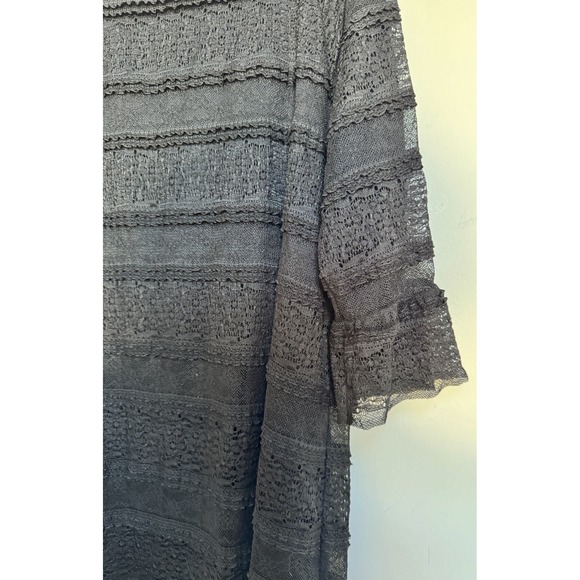 Vtg Y2K Dressbarn Midi Dress 20 Lace Sheet Fairy Grunge Whimsigoth Black Witchy - Picture 4 of 16